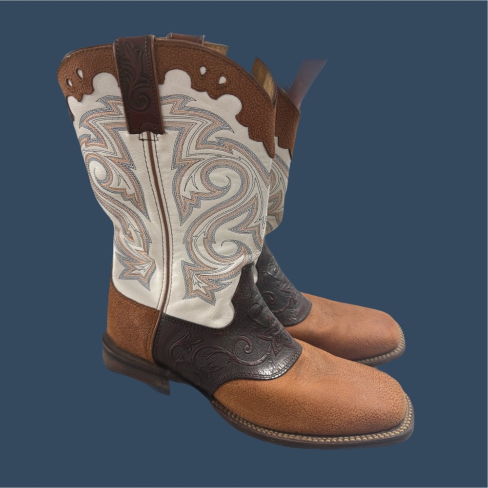 Rocky Women's Brown Leather Cowboy Boot 9.5